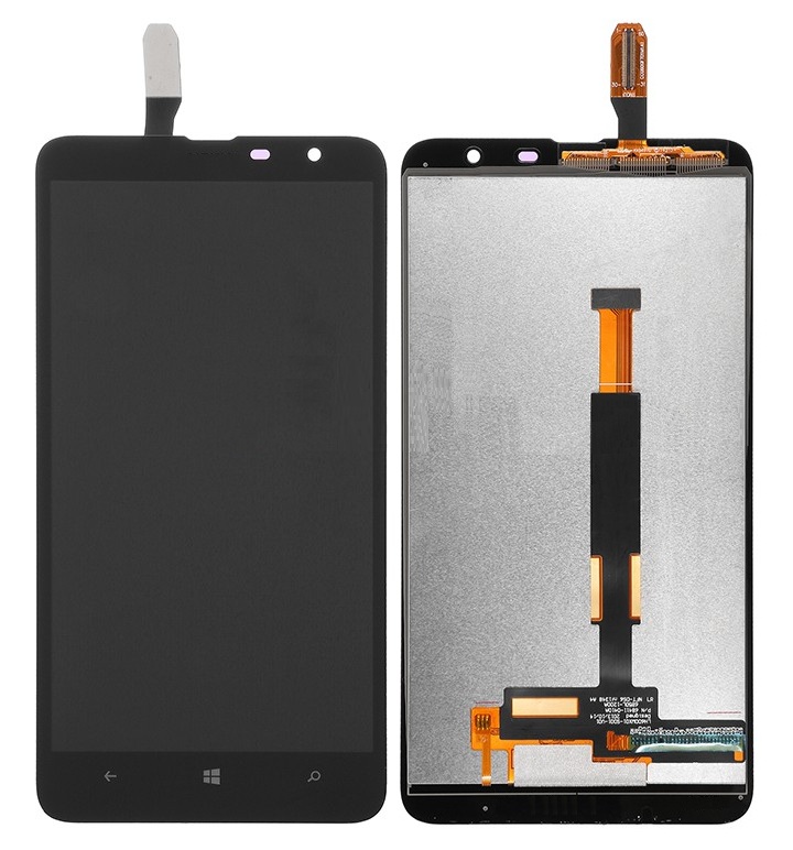 LCD with Touch Screen for Nokia Lumia 1320 - Black by Maxbhi.com