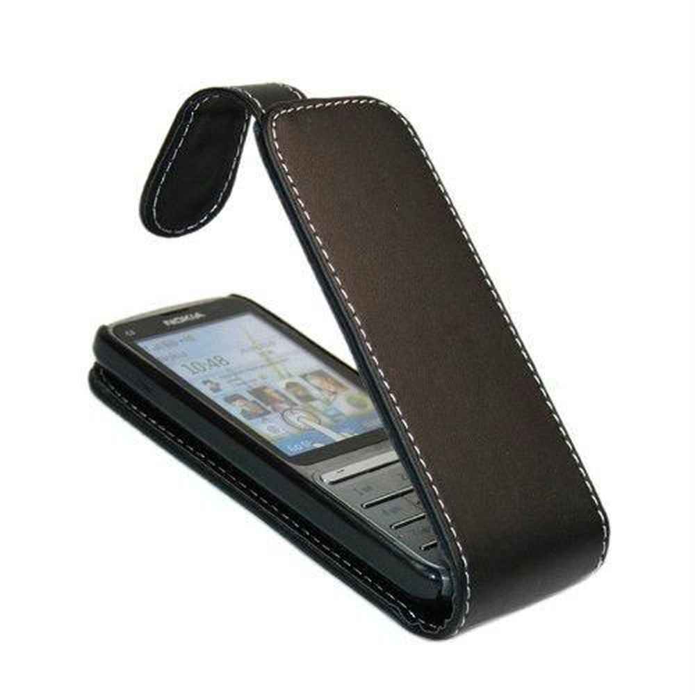 Flip Cover for Nokia C3-01 64 MB RAM - Silver by Maxbhi.com