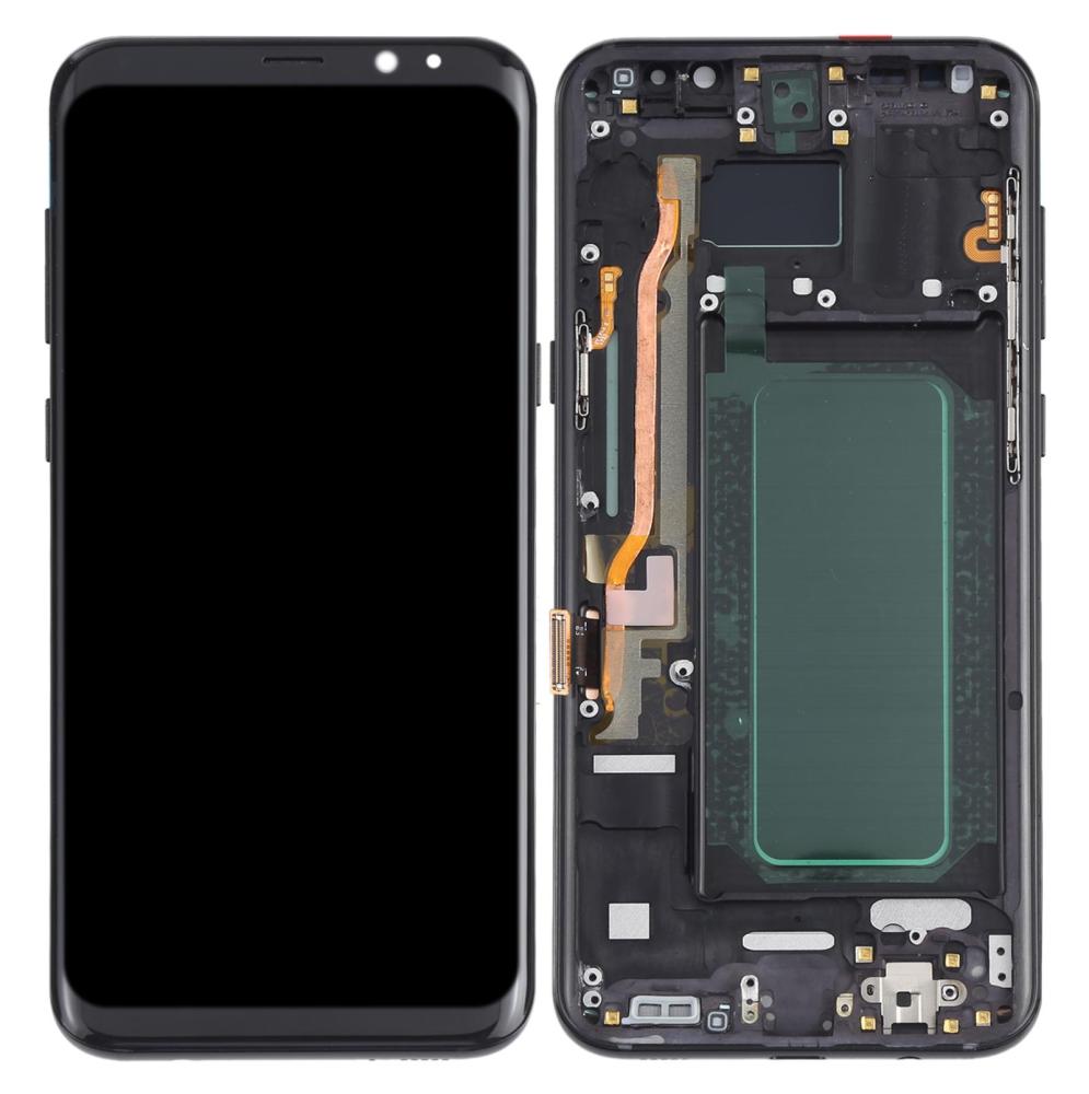 LCD with Touch Screen for Samsung Galaxy S8 Silver display glass combo folder