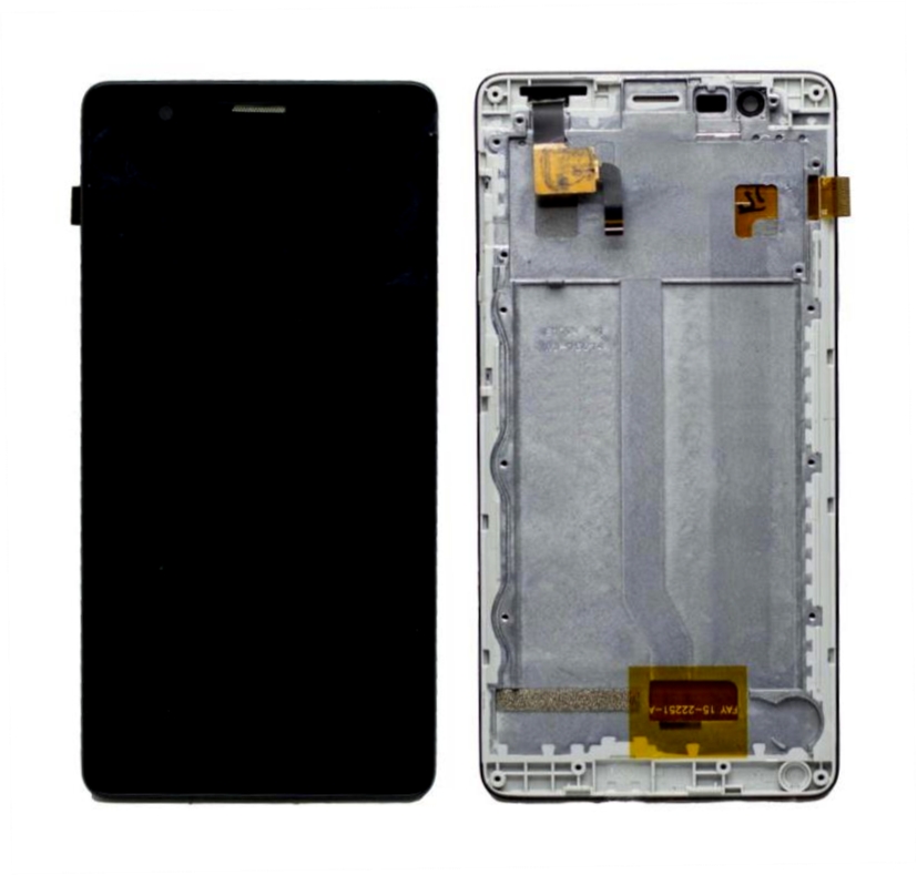 LCD with Touch Screen for Intex Aqua Lions 4G - Black by Maxbhi.com