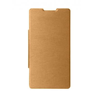 Panasonic P100 Cover Flip Cover For Panasonic P100 2GB RAM` Gold By