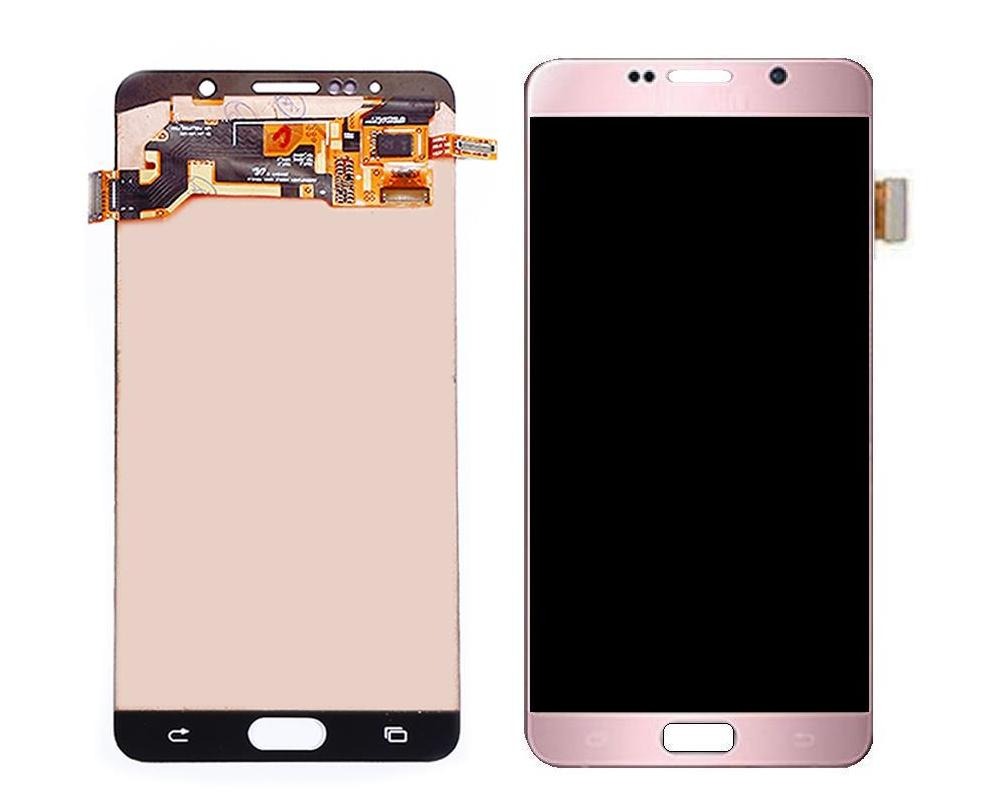 LCD with Touch Screen for Samsung Galaxy Note 5 Rose Gold display glass combo folder