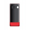 Back Panel Cover For Celkon C669 Black Red - Maxbhi.com