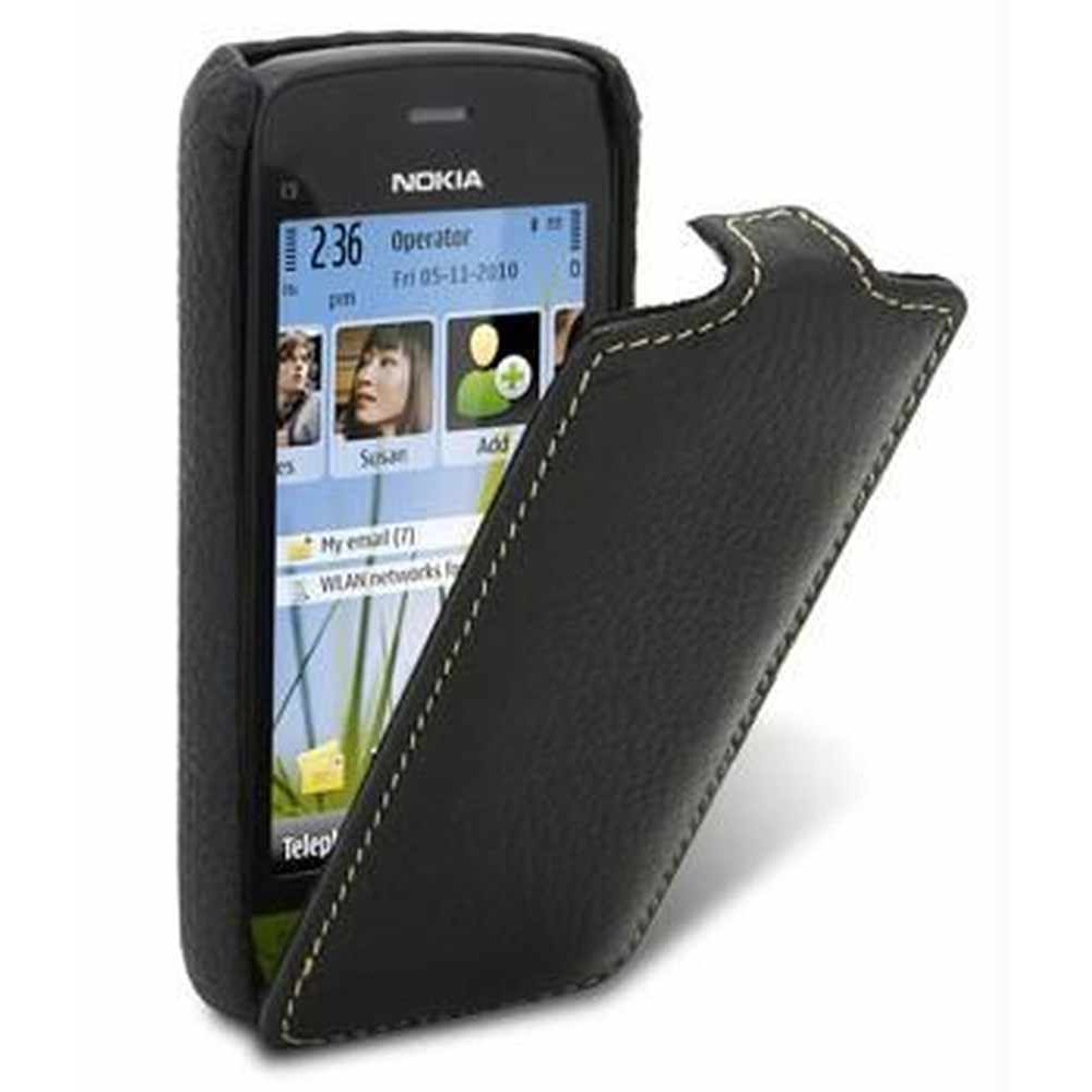 Flip Cover for Nokia C5 C5-00 Black by