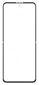 Replacement Front Glass For Samsung Galaxy Z Flip 3 Black By - Maxbhi Com