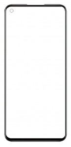 Replacement Front Glass For Realme Q5 5g Black By - Maxbhi Com