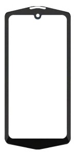Replacement Front Glass For Unihertz Ticktock 5g Black By - Maxbhi Com