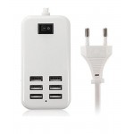 6 Port Multi USB HighQ Fast Charger for Swipe Konnect ME - Maxbhi.com