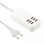 6 Port Multi USB HighQ Fast Charger for Spice Xlife M46Q - Maxbhi.com