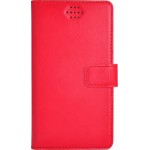 Flip Cover for Intex Aqua V Plus - Red