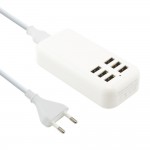 6 Port Multi USB HighQ Fast Charger for HCL ME Y4 Tablet Connect 3G 2.0 - Maxbhi.com