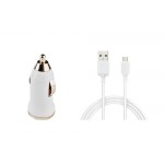 Car Charger for Lava Iris 349 Sleek with USB Cable