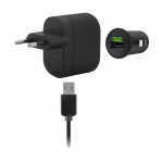 3 in 1 Charging Kit for White Cherry Mi2 with USB Wall Charger, Car Charger & USB Data Cable