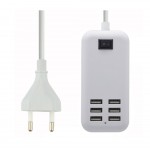 6 Port Multi USB HighQ Fast Charger for Intex IN 6660 V.DO Touch - Maxbhi.com