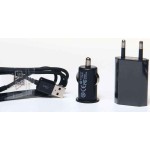 3 in 1 Charging Kit for CKK C77 with USB Wall Charger, Car Charger & USB Data Cable