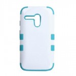 Back Case for Motorola Moto G Ferrari Edition - White & Cyan