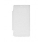 Flip Cover for Intex Aqua Sense 5.0 - White
