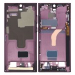 LCD Frame Middle Chassis for Samsung Galaxy S22 Ultra 5G - Orange by Maxbhi.com
