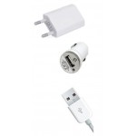 3 in 1 Charging Kit for HTC Legend A6363 with USB Wall Charger, Car Charger & USB Data Cable