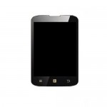 Lcd With Touch Screen For Lava Discover 124 Black By - Maxbhi Com