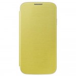 Flip Cover For Samsung Galaxy S4 I9500 With Sensor Yellow - Maxbhi Com