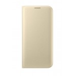 Flip Cover For Samsung Galaxy S7 Edge Gold By - Maxbhi.com