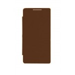 Flip Cover For Spice Xlife 350 Brown By - Maxbhi.com