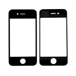 Replacement Front Glass For Apple Iphone 4 Black By - Maxbhi Com