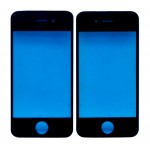 Replacement Front Glass For Apple Iphone 4s Black By - Maxbhi Com