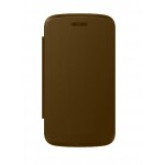 Flip Cover For Intex Cloud Fame Brown By - Maxbhi.com