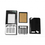 Full Body Faceplate For Sony Ericsson T700 Silver With Black - Maxbhi Com