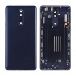 Back Panel Cover For Nokia 8 Blue - Maxbhi Com