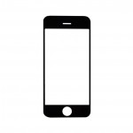 Replacement Front Glass For Apple Iphone Black By - Maxbhi Com