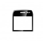 Replacement Front Glass For Nokia E6 E600 Black By - Maxbhi.com
