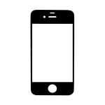 Replacement Front Glass For Apple Iphone 4 Cdma Black By - Maxbhi.com