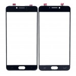 Replacement Front Glass For Samsung Galaxy C7 Pro Black By - Maxbhi Com