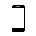 Replacement Front Glass For Celkon Campus Whizz Q42 Black By - Maxbhi.com