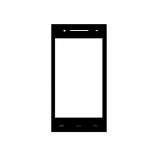 Replacement Front Glass For Xolo Q520s Black By - Maxbhi.com