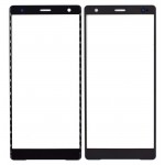 Replacement Front Glass For Sony Xperia Xz2 Black By - Maxbhi Com
