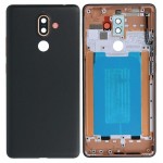Back Panel Cover For Nokia 7 Plus Black - Maxbhi Com