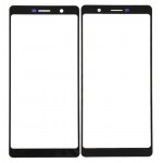 Replacement Front Glass For Nokia 7 Plus Black By - Maxbhi Com