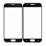 Replacement Front Glass For Samsung Galaxy A3 2017 Black By - Maxbhi Com