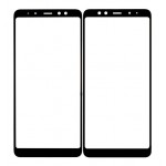Replacement Front Glass For Samsung Galaxy A8 2018 Black By - Maxbhi Com