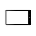 Replacement Front Glass For Swipe Halo Edge Tab Black White By - Maxbhi.com