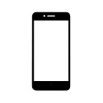 Replacement Front Glass For Asus Padfone Mini 4.3 Black By - Maxbhi.com