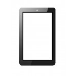 Replacement Front Glass For Alcatel One Touch Tab 7 Black By - Maxbhi.com