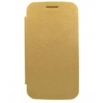 Flip Cover For Micromax A093 Canvas Fire Gold By - Maxbhi Com