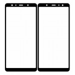 Replacement Front Glass For Samsung Galaxy A7 2018 Black By - Maxbhi Com