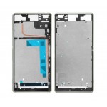 Lcd Frame Middle Chassis For Sony Xperia Z3 Silver Green By - Maxbhi Com