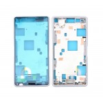 Lcd Frame Middle Chassis For Sony Xperia Z3 Compact D5833 White By - Maxbhi Com